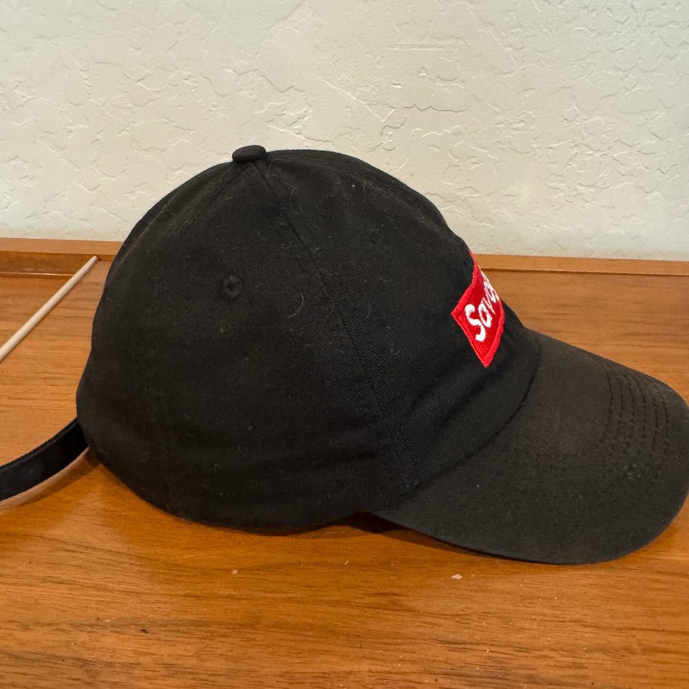 Alias Savage Box Logo Dad Hat Mens OSFM Black Excellent Adjustable Strapback Cap - Picture 7 of 9